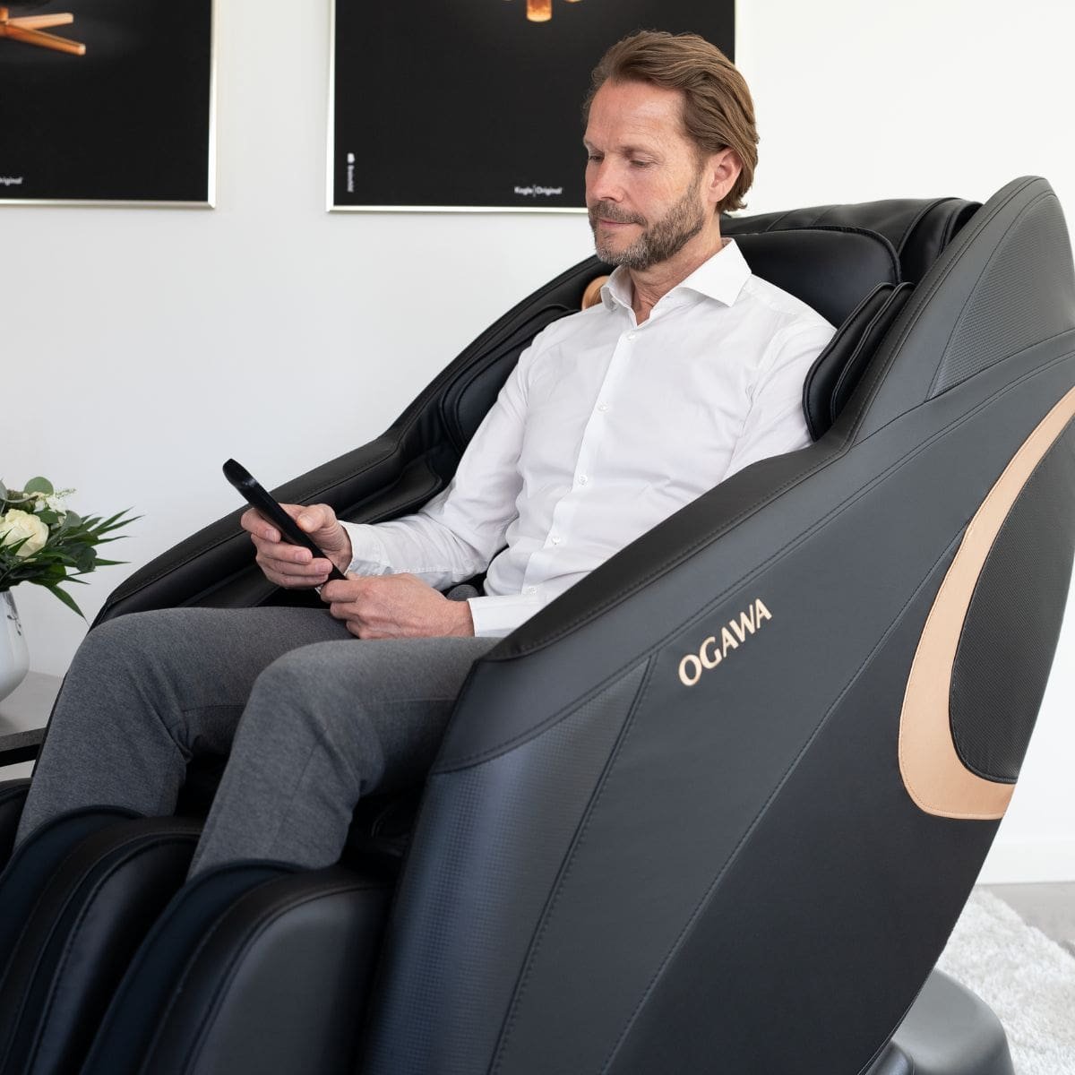 Sillón de masaje MediRelaxa - Ogawa Cosmos X 3D - Masaje negro