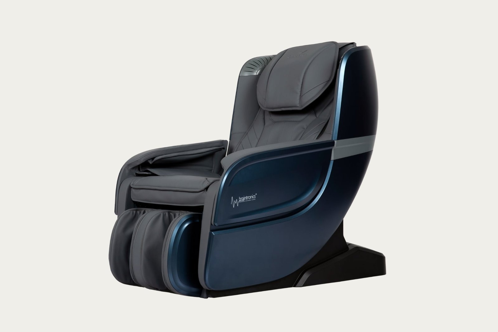 vista frontal del sillón de masaje Casada ecosonic - azul