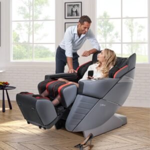 sillón de masaje Casada - Alphasonic III - blackred en la sala de estar