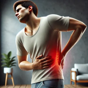 persona con dolor de espalda lateral persistente