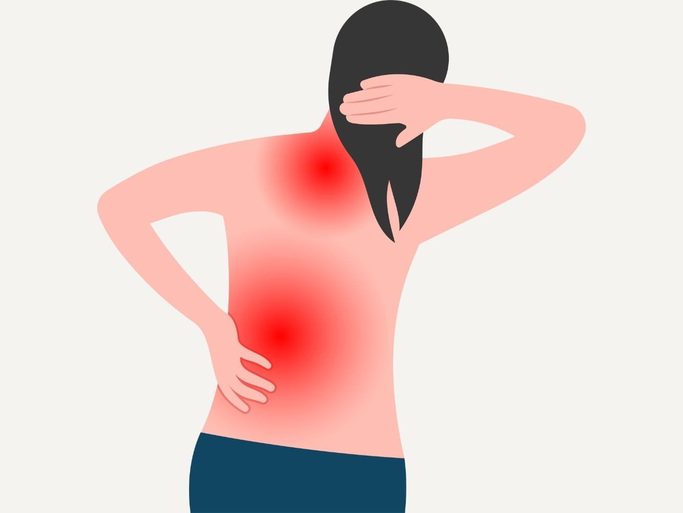 animation of woman with fibromyalgia