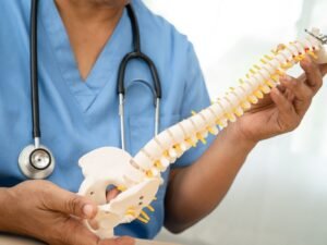 doctor explaining stenosis