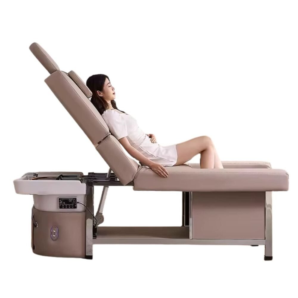 Headspa bed met voetbad beige head spa