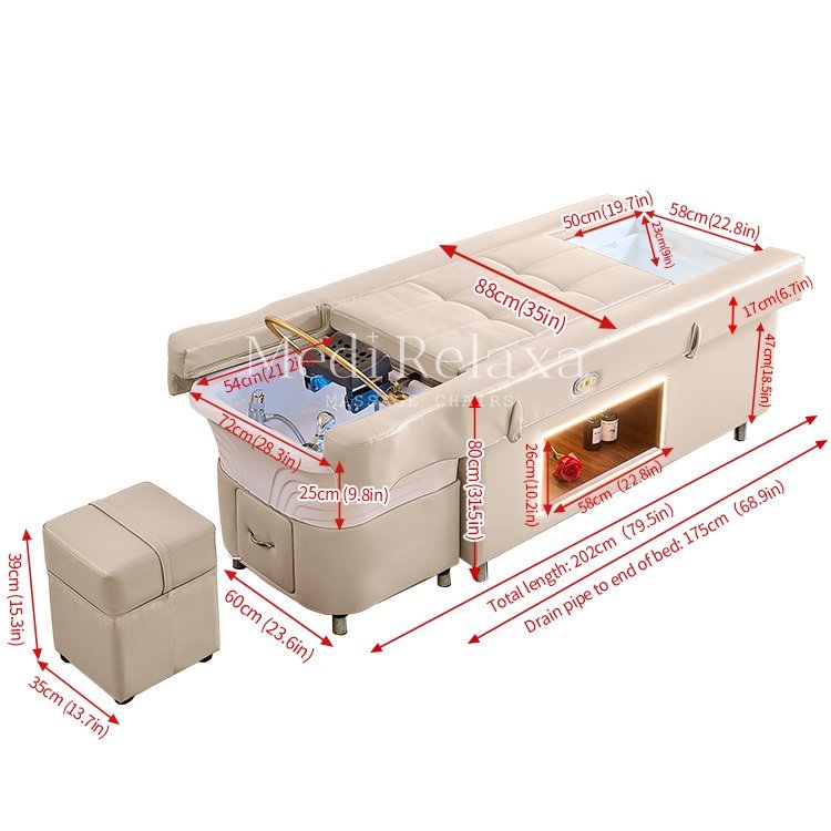 Headspa Voetbad Deluxe - Beige (80cm hoogte)