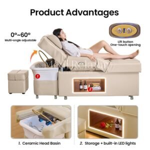 Headspa Voetbad Deluxe - Beige (80cm hoogte)